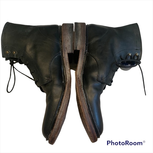 Frye Lace Up Mens Black Leather Casual Dress Boots main image 6